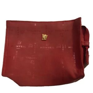 Monteil Paris red makeup/storage bag